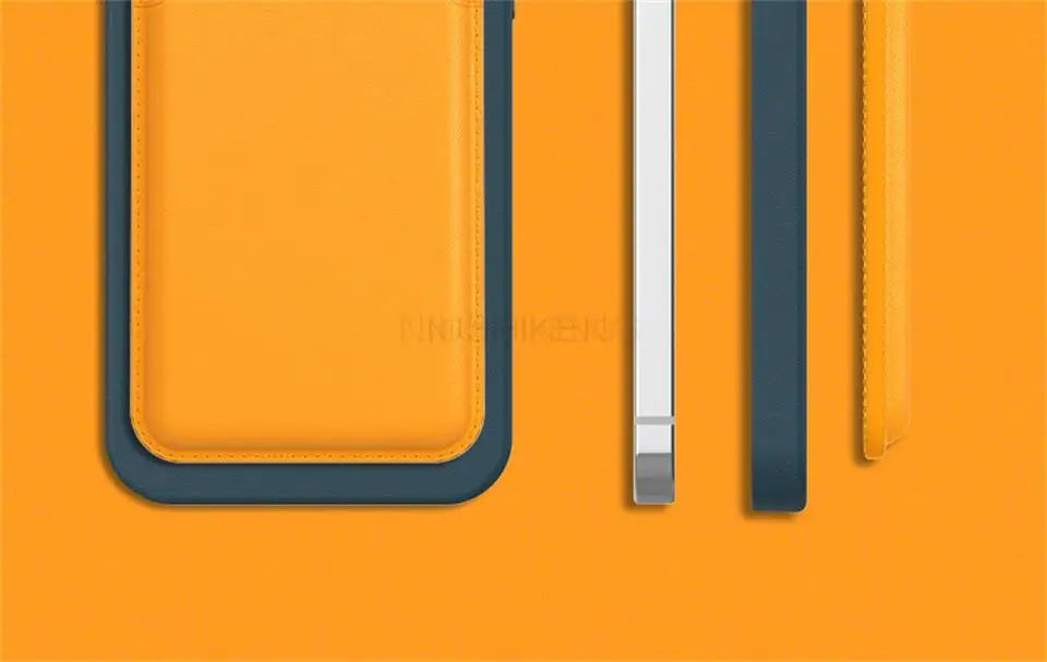 For Magsafe Magnetic Wireless Charging Case For iPhone 15 11 12 13 14 Pro MAX Mini XR XS 7 Plus Leather Wallet Card Holder Cover