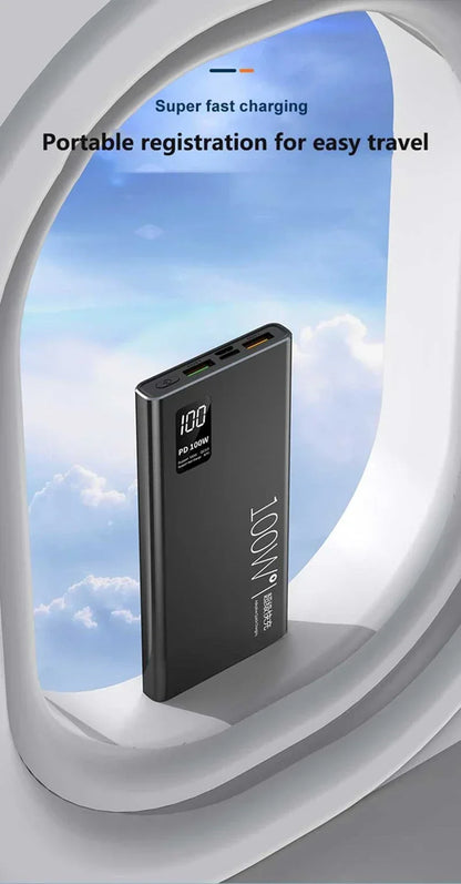 Lenovo 200000mAh Power Bank High Capacity 100W Super Fast Charging Portable External Battery With LED Digital Display For iphone