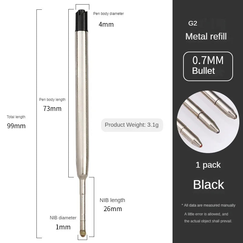 5/10/20pcs L:3.9 In Ballpoint Pen Refills for Parker Pens Medium Point blue red Black Ink Rods for Writing Office Stationery