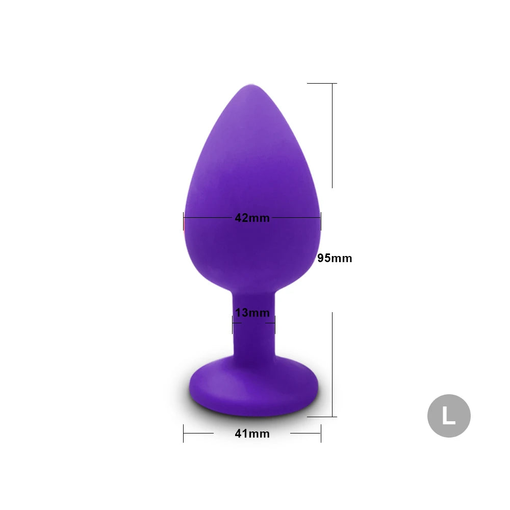 S/M/L Soft Silicone Anal Plug Mini Erotic Butt Plug Sex Toy for Anal Toy Beginner Men Women Gay Couples Prostate Stimulator