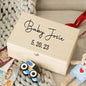Custom Baby Wooden Memory Box Newbron Shower Gift Personalized Infant  Keepsake Box Baby Birth Stats Box Umbilical Cord Box