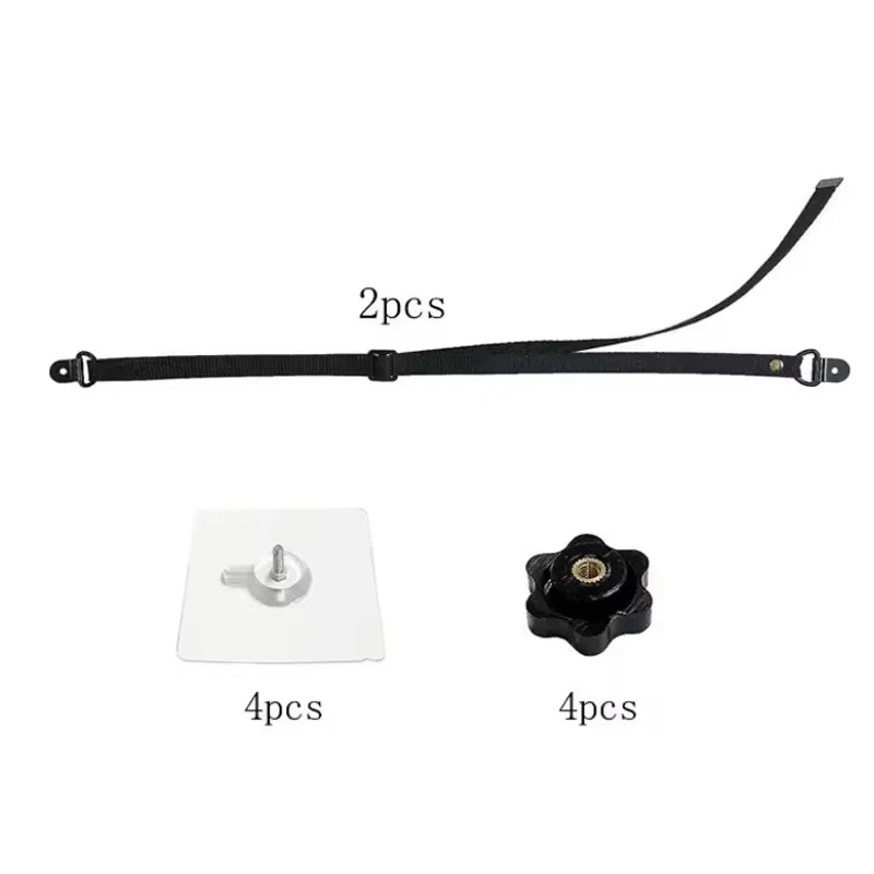 2 Pcs  Adjustable TV Safety Straps,No-Drill Adhesive Anti-Tip Furniture Anchors For Baby Proofing,Flat Screens Fix To Wall