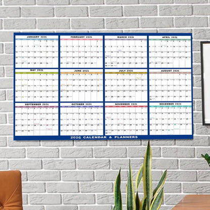 Large Dry Erase Calendar for Wall 2026 Wall Calendar 12 Month 24 X 36 Inch Yearly Schedule Organizer for Indoor Home Fridge