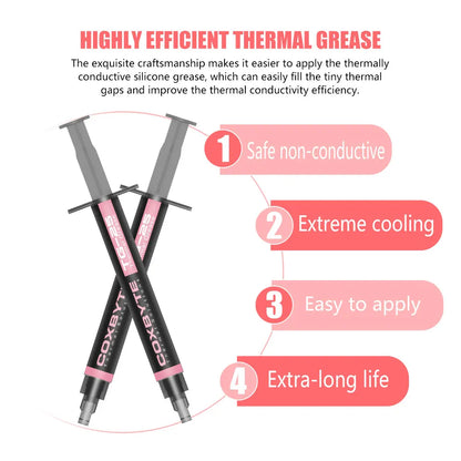 Coxbyte TG-25 Thermal Paste Processor 2g 13.8W/M-k For CPU GPU PS4 MCU HeatSink Cooling Cooler Thermal Compound Silicone Grease