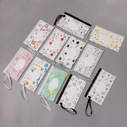 1Pc EVA Baby Wet Wipe Pouch Wipes Holder Case Flip Cover Snap-Strap Reusable Refillable Wet Wipe Bag Outdoor Useful Tissue Box