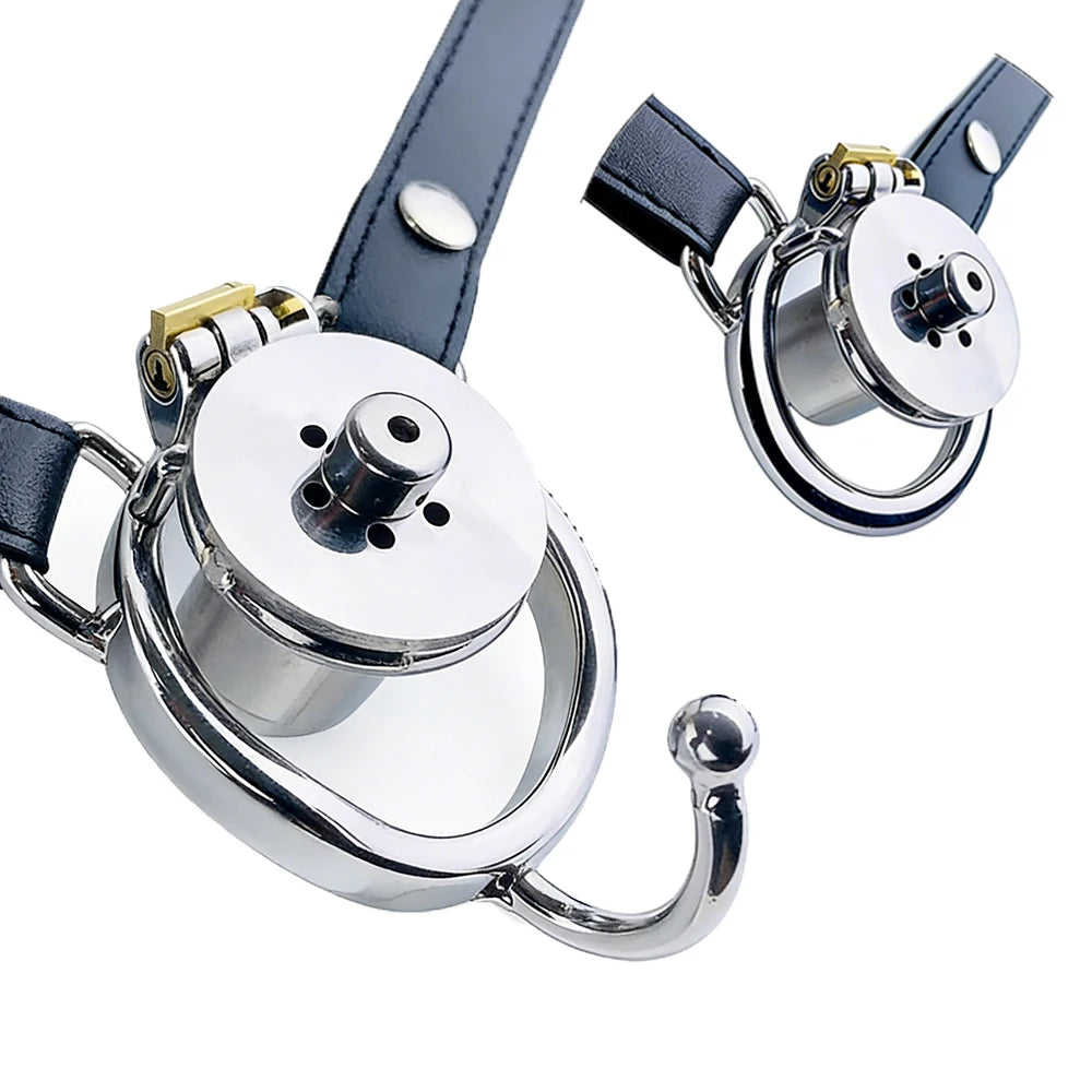 FRKO Male Stainless Steel Inverted Chastity Cage Device Urethral Catheter Lock Cock Penis Ring 정조대 BDSM Belt Sex Toys For Men 18