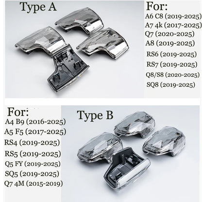 Left-hand drive LHD Crystal Gear Shift Knob Cover for Audi Q7 4M A6 C8 Q8 SQ5 A5 F5 A4 B9 S4 RS5 RS6 A7 4K SQ8 Gear Lever Handle