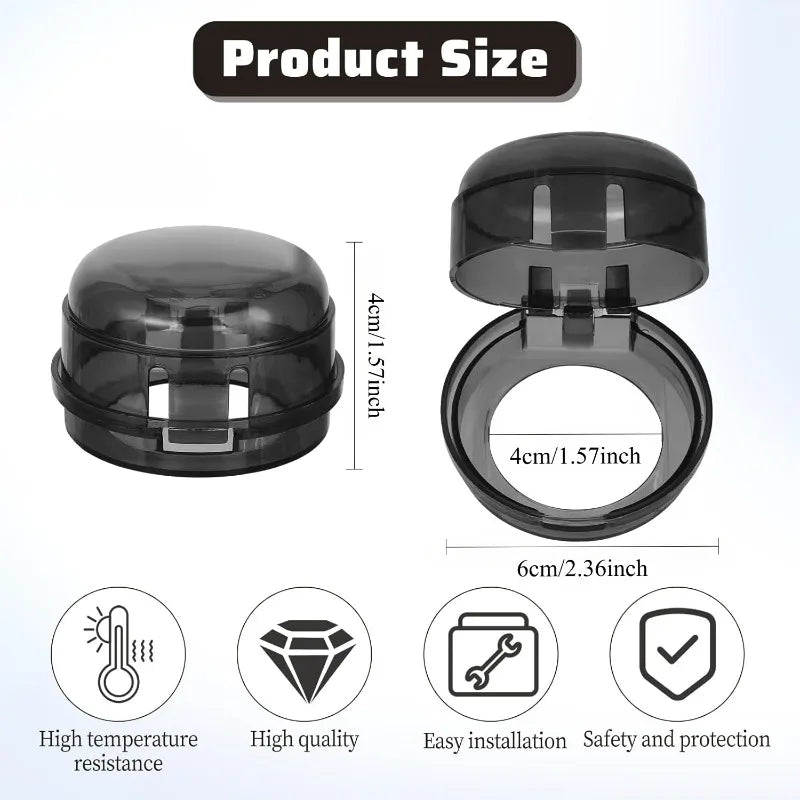 2/4/8Pcs Stove Knob Covers Child Safety Plastic Kitchen Safety Guards Universal Gas Oven Lock Protectors Home Cookware Security