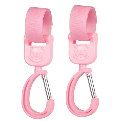 Universal Outdoor Stroller Accessories Baby Pram Hooks Rotate Hanging Bag 360 Degree Cart Organizer Storage Bag Hanger