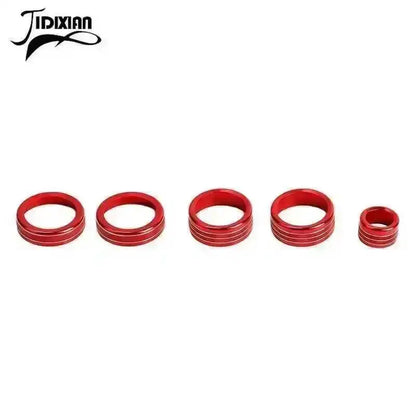 JIDIXIAN Car Center Console Knob Decoration Ring for Chevy Silverado 2022 2023 Up Central Control Knobs Cover Inner Accessories