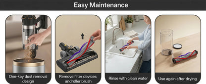 COTIAR Cordless Vacuum Cleaner V30 PRO 800W Powerful 75kPa Suction 95 Mins Runtime Handheld Home Appliance Portable Removable Battery