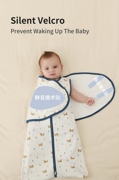 Baby Sleeping Bag For Newborn Sleep Aid Thin Soft Cotton Boys Girls Wrap Sleepwear Adjustable Breathable Baby Swaddle Blanket