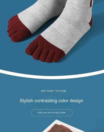 5 Pair Men's Casual Five-Toe Cotton Socks Breathable Five-Toe Sports Socks High Quality Split Toe Socks For Men