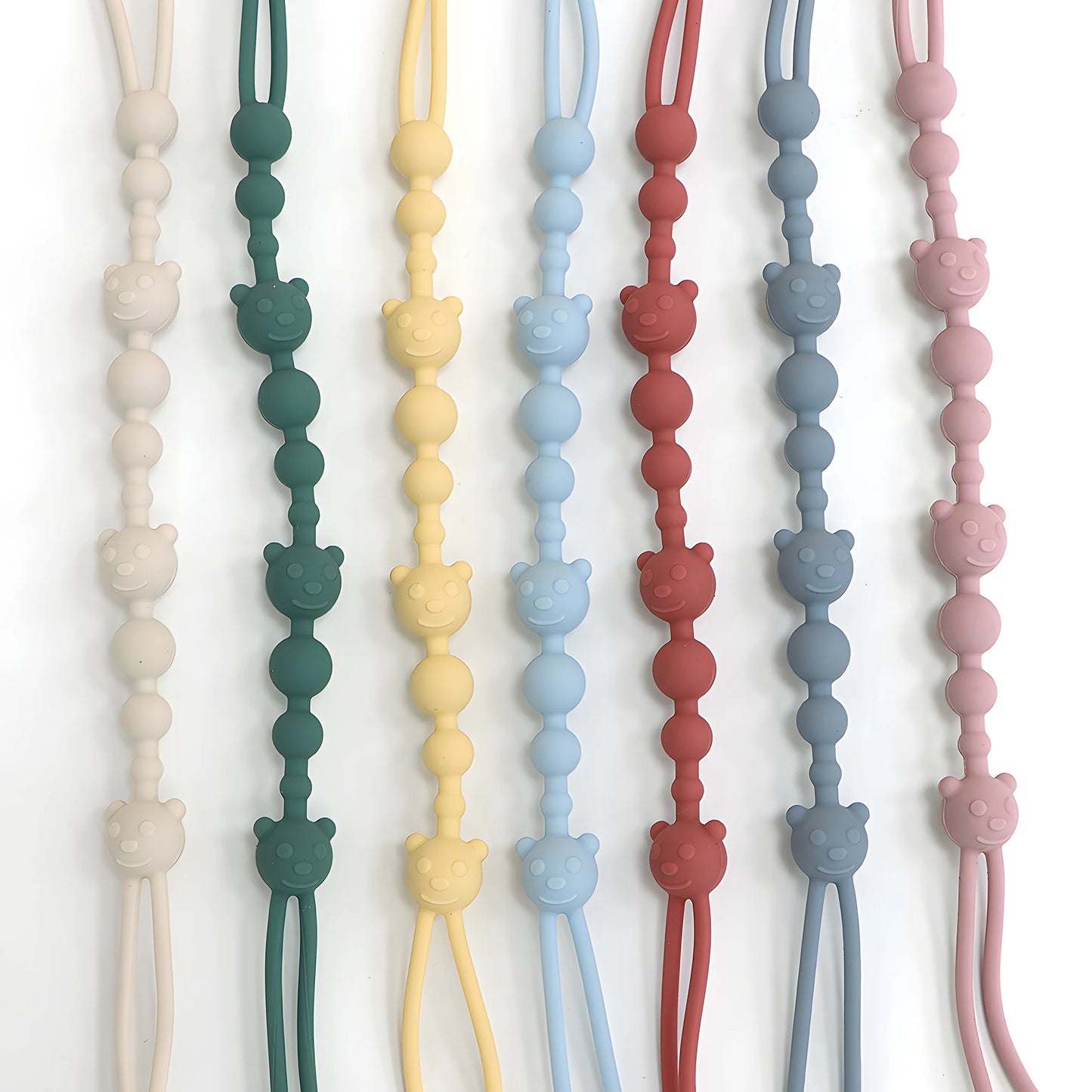 Soothing Pacifier Anti-chain Baby Stroller Teether Anti-loss Chain Baby Silicone Pacifier Clip Toy Biting Glue Lanyard