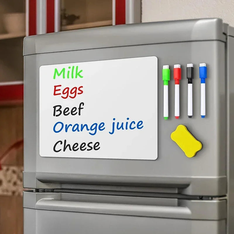 A4 Size Dry Erase White Board for  Fridge Sticker Magnetic  Whiteboard,Portable 11.8"x8.2" Planner for Refrigerator
