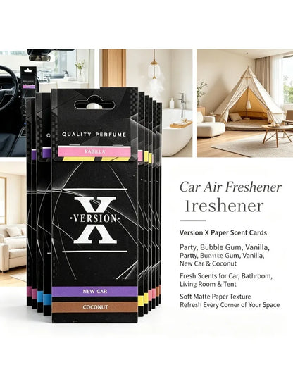 Version X Hanging Car Fragrance Paper Scent Cards 6 Mixed Scents For Car Home And Outdoor Scene Decoration
