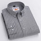 Casual Pure Cotton Oxford Mens Shirts Long Sleeve Embroidery Horse Design Regular Fit Fashion Button Man White Dress Shirt