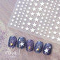 1pc Sliver Gold Star Nail Art Stickers Y2K Charms Self-Adhesive Sliders Laser White Chrome Gel Polish Decals Kawaii Accesories