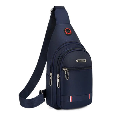 Black Grey Brown Men Messenger Bags New Rectangle Oxford Cloth Men Crossbody Bag USB Charge Shoulder Bag Male 3 Zipper Bag