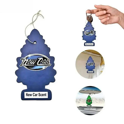 3-80pcs Christmas Tree Car Air Freshener Natural Aromatherapy Tea Paper Hanging Perfume Vanilla Auto Parts Interior