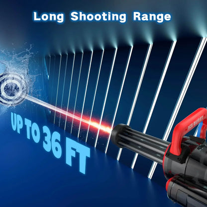 2024 Strongest Gatling Electric Water Gun Toy With Light Shooting Water Gun Summer Beach Pool Toys for Boy Adult Children Gifts
