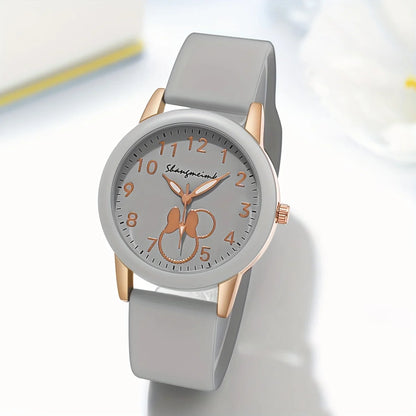 Casual Round Pointer Women Quartz Watch Cute Candy Color Analog Silicone Band Wrist Watch For Woman Clock