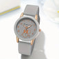 Casual Round Pointer Women Quartz Watch Cute Candy Color Analog Silicone Band Wrist Watch For Woman Clock