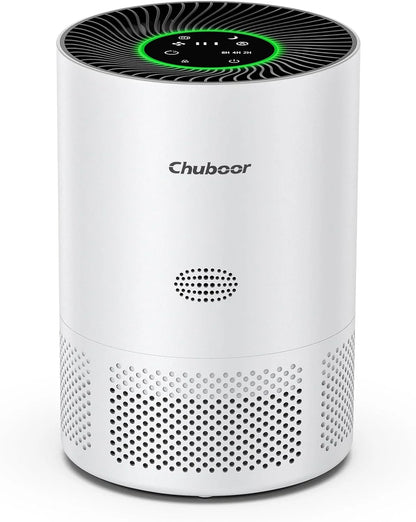 Chuboor Air Purifiers for Home H13 True HEPA for Bedroom Room Kitchen Washroom for Smoke and Dust Pollen Odors PM2.5 Detection 185m³/h CADR Supports Tuya App for 30-40 Square Meters of Clean Purifier Effectively Improve Air
