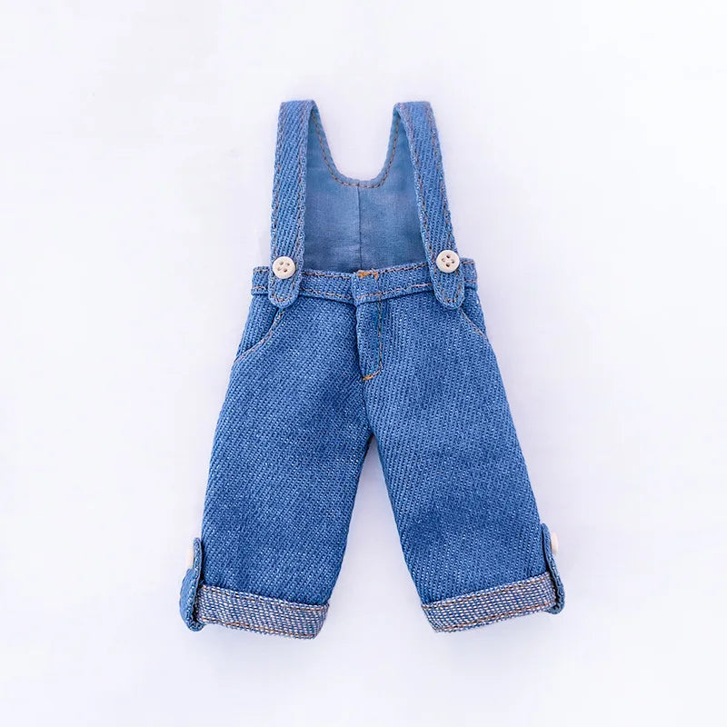 Casual Blyth Doll Clothes Rompers Plaid Pants Long Sleeve Top Suit Doll Trousers for Ymy Licca Azones Ob24 Ob27 Doll Accessories