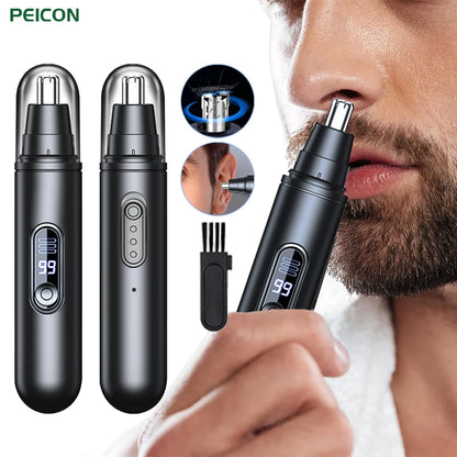 Nose Hair Trimmer for Men USB Rechargeable for Nose Eyebrow Ear Hair Remover Portable Mini Painless Electric Nose Hair Clipper