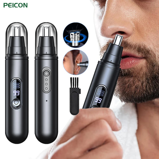 Nose Hair Trimmer for Men USB Rechargeable for Nose Eyebrow Ear Hair Remover Portable Mini Painless Electric Nose Hair Clipper