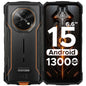 DOOGEE Fire 5 Rugged Phone 13000mAh Large Battery 6.6'' HD+ Display 12GB RAM (3GB+9GB) 64GB ROM Android 15 NFC Smartphone