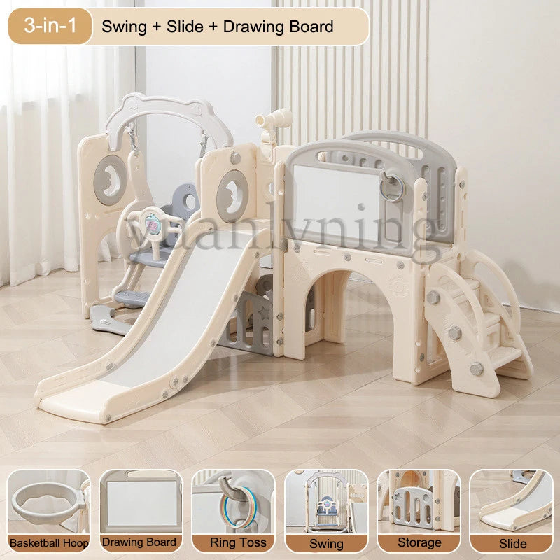Multi-Function Children's Swing And Slide Set Baby Climbing Activity Toy Home Play Area for Kids