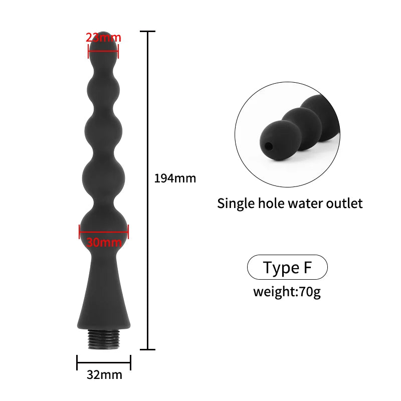 Soft Silicone Enema Kit  Multi Size Vaginal Anal Douche Heads  Professional Intimate Cleaning for Constipation Relief  Adult Toy
