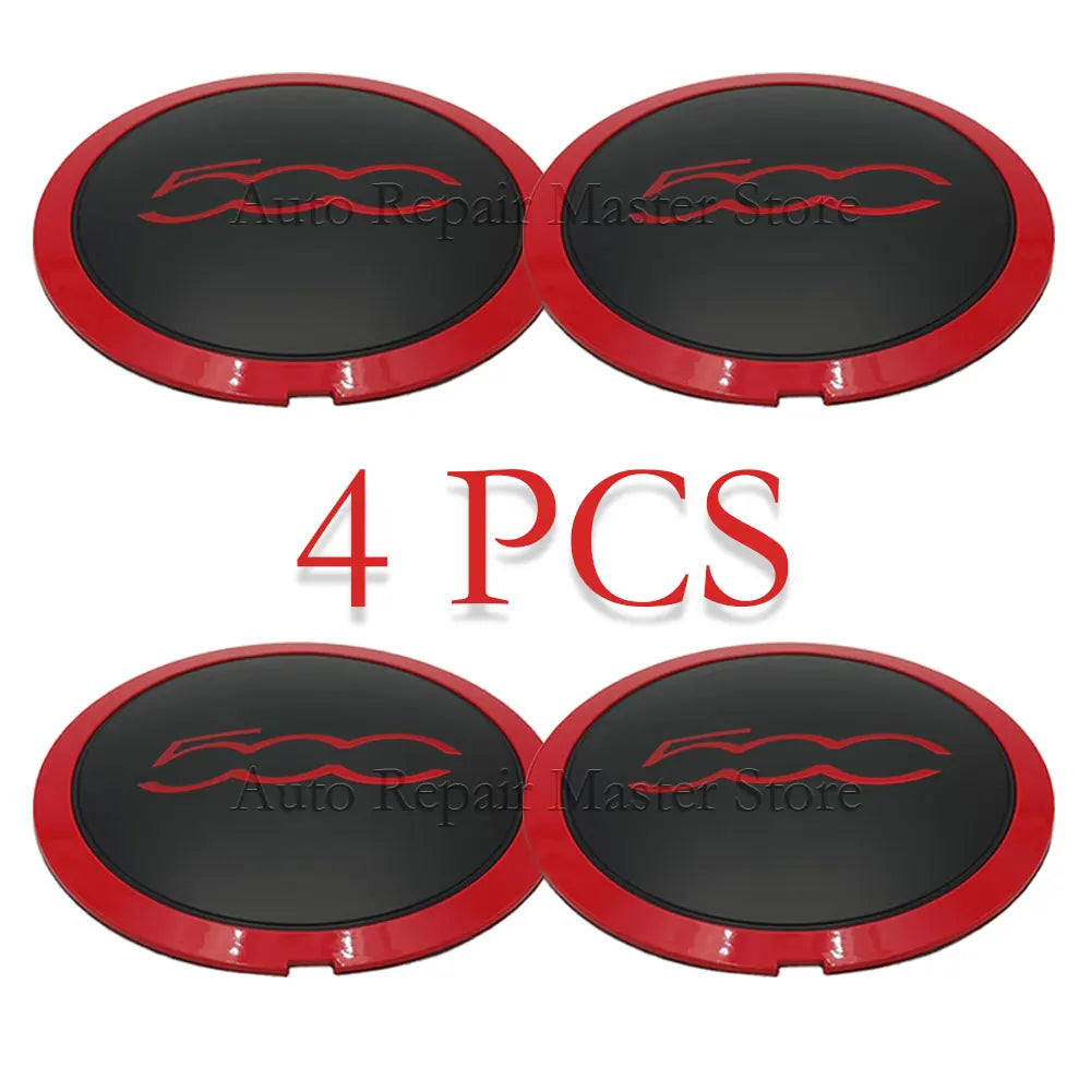 51884863 68078419AC 68078421AC 4PCS 133mm Hubcap Wheels Centre Hub Caps Set Dust Cover Wheel Hub Cap Replacement for Fiat 500
