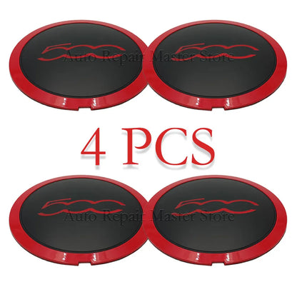 51884863 68078419AC 68078421AC 4PCS 133mm Hubcap Wheels Centre Hub Caps Set Dust Cover Wheel Hub Cap Replacement for Fiat 500