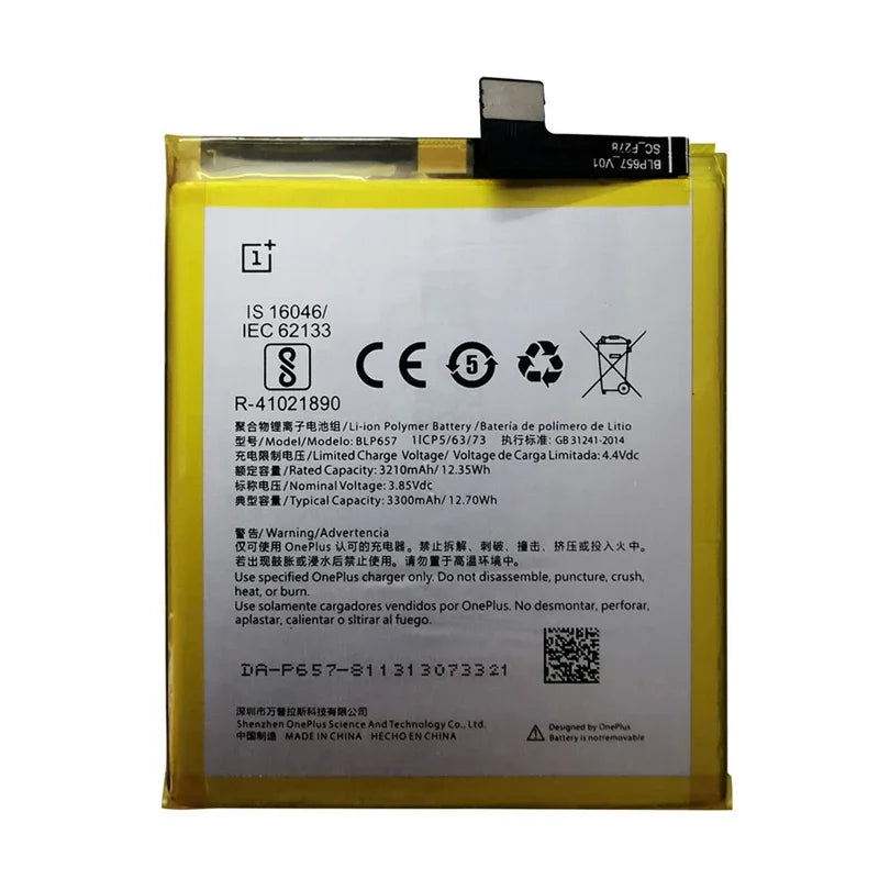 Original Battery For Oneplus one 1+ For OnePlus 1 2 3 1+3 One Plus Nord 2 N10 X 3 3T 5 5T 6 6T 7 7T 8 8T 9 9R Pro Plus Batteries