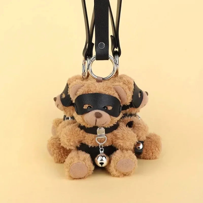 RTET Valentines Gifts for Her or Him BDSM Lover Bear for Submissive Dominant Gift Kinky Fetish Plush Bear Bondage Gifts
