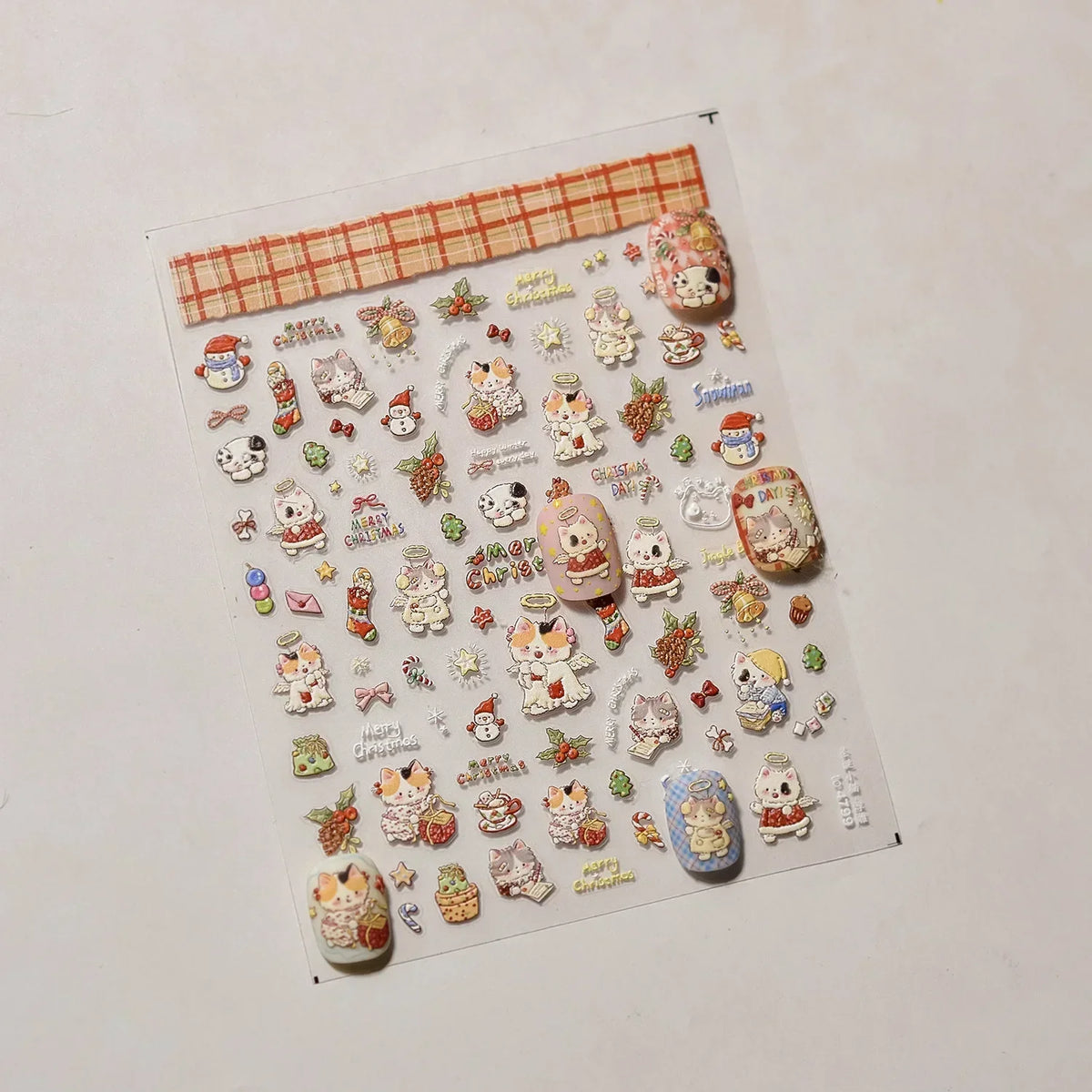 5D Pudding Jelly Dessert Fruit Cherry Pink Claw Print Bowknot Tie knot Love Heart Stars Nail Art Sticker Adhesive Manicure Decal