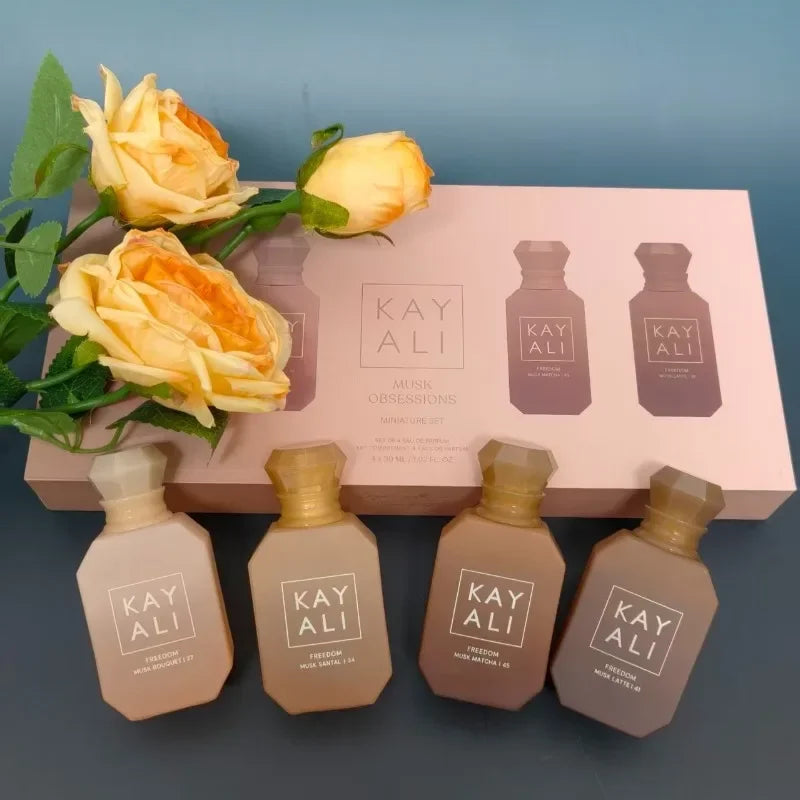 KAYALI Unisex Perfume Set 4*30ml Long Lasting Fresh Elegant Freedom Musk Floral Natural Fragrance Four Scents Musk Obsessions