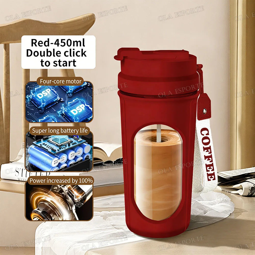 New Detachable Electric Mixing Cup Electric Protein Powder Shaker Cup USB Rechargeable Reusable Suitable For Lndoor/Outdoor Use