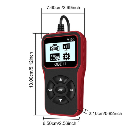 V100 Car Diagnostic Tools OBDII EOBD Auto Accessories Universal Plug and Play Digital Display OBD 2 Scanner OBD2 Code Reader