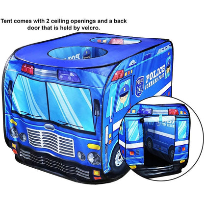 Game House Play Tent Fire Truck Police Bus Foldable Pop Up Toy Play House Children Toys Tent Ice Cream Firefighting Model House
