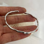 100% Solid 925 Sterling Silver Metal Bracelet for Women Men Vintage Handmade Simple Birthday Gift S-B451