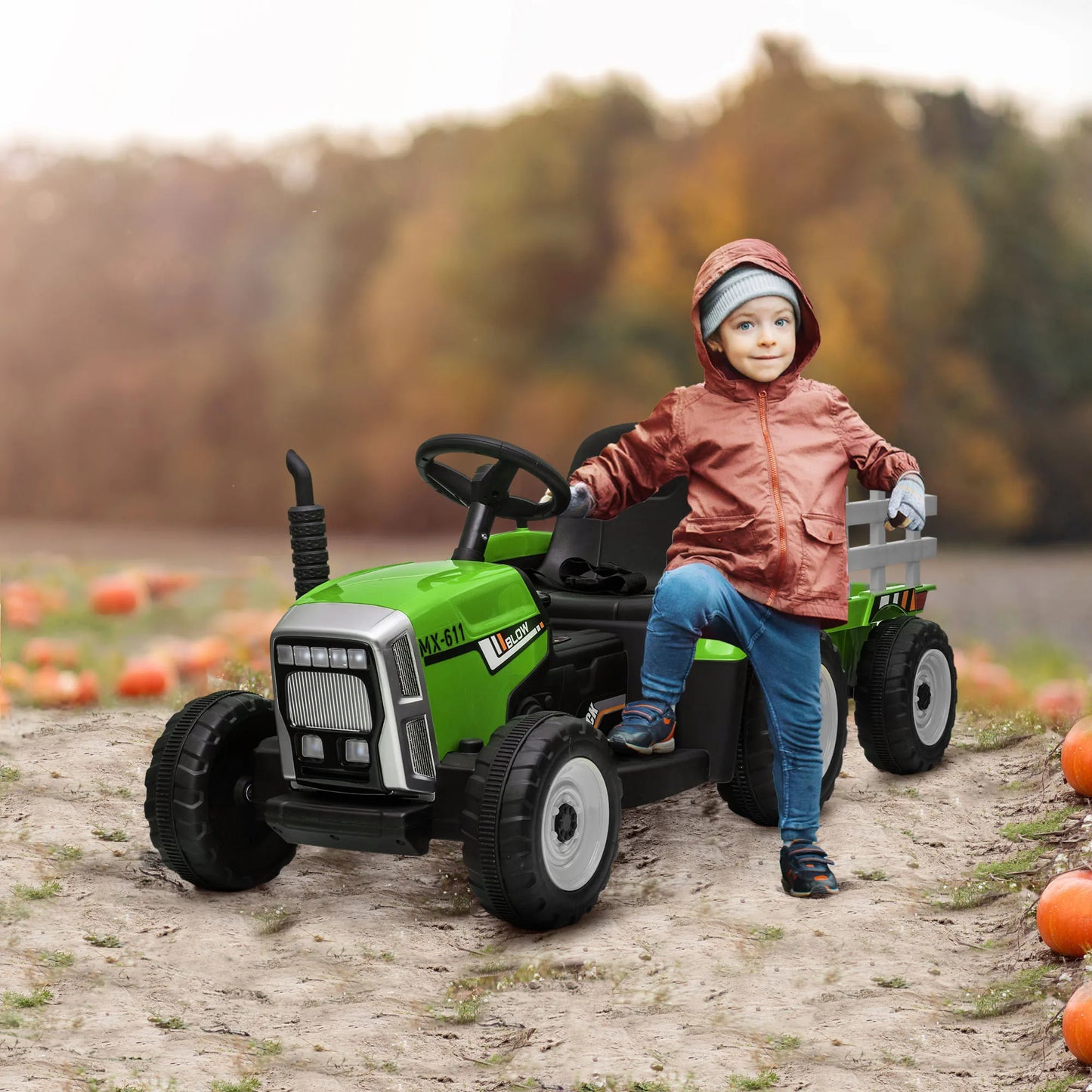 Electric Car for Children, Tractor for Children, with Parental Remote Control, Size 136.5x50x52.5 cm