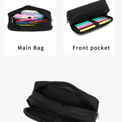 Pencil Pouch with Stationery Large Capacity Pencil Pouch Korean Style Aesthetic Pencil Bag Storage Bag for School Office Travel