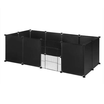 EUGAD Pet Playpen DIY Metal Wire Exercise Modular Enclosure with Door Small Animals Cage for Guinea Pig Rabbit Gerbil Hedgehog Pet Run