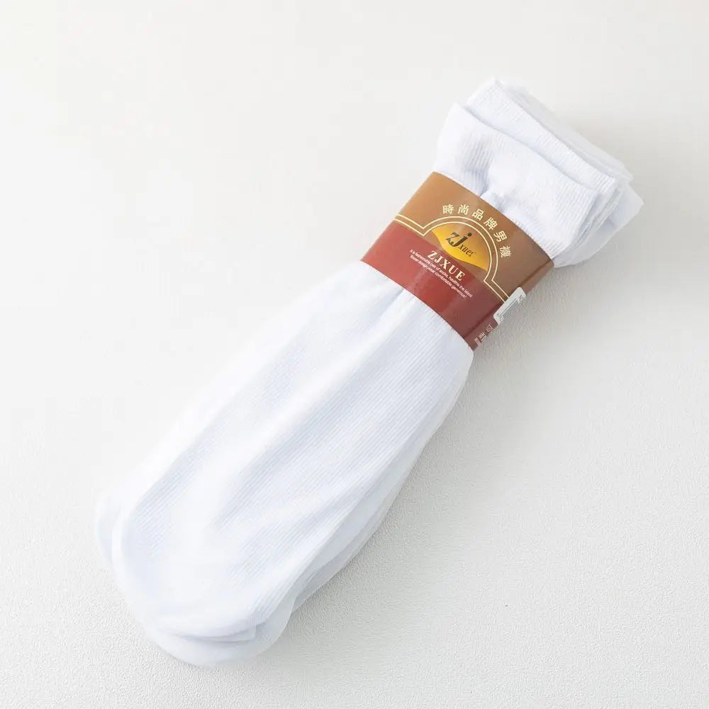 10pairs New Breathable Men Ice Silk Socks Soft Elastic Ultra-thin Socks Solid Business Socks