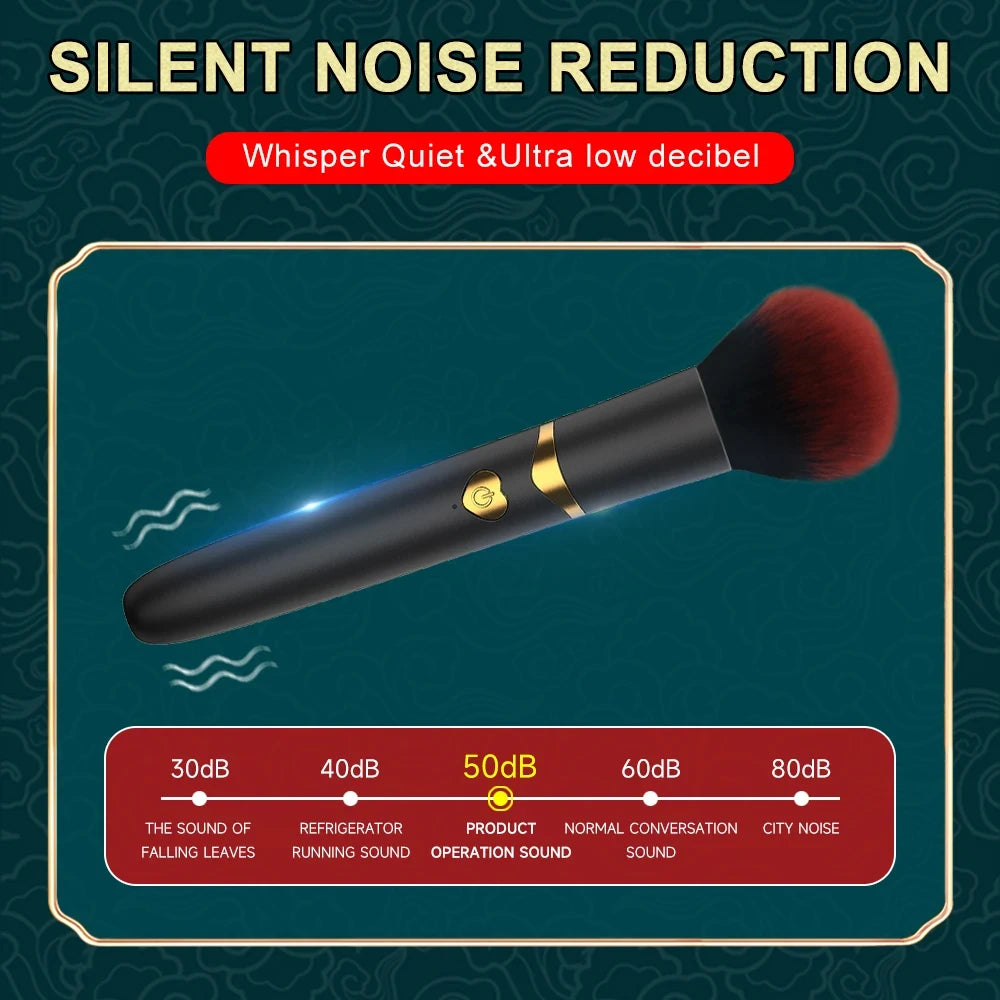 Portable Detachable Makeup Brush Adjustable Vibrator For Intimate Use Nipple G-Spot Clitoral StimulationTools For Adult Women