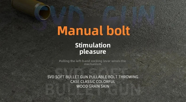 Soft Bullet Sniper Toy Gun Manual Loaded Shell Ejecting Firable Outdoor Battle Gun Model Christmas Gift